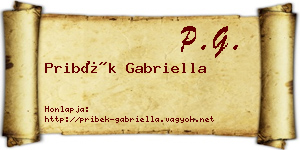 Pribék Gabriella névjegykártya