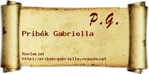 Pribék Gabriella névjegykártya