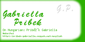 gabriella pribek business card